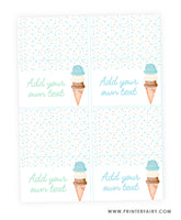Ice Cream Baby Shower Food Tents